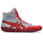 ASICS Men's Aggressor 5 Wrestling Shoes, Sheet Rock/Classic Red, 12