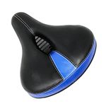 Laxzo ® Comfort Bike Seat - Most Comfortable Extra Wide Soft Wide Big Bum Saddle Seat for Men Women Senior, Universal Fit for Cruiser, Stationary, Spin Bikes & Outdoor Cycling