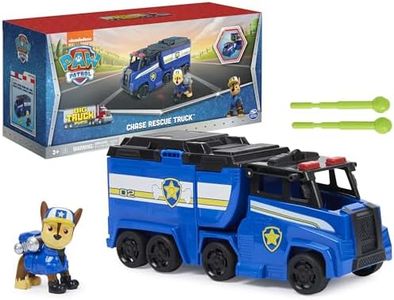 PAW Patrol, Big Truck Pup’s Chase Transforming Toy Trucks with Collectible Action Figure, Kids Toys for Ages 3 and up