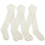 Baby Girls Tights 1 or 3 Pairs Plain Warm Cotton Rich Newborn Kids 0 - 2 Years