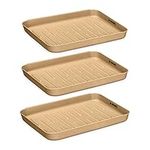 Navaris Set of 3 Shoe Drip Trays - Multi-Purpose Boot Tray for Rain Boots, Winter Boots, Sneakers - Indoor and Outdoor Use in All Seasons - Bronze, S