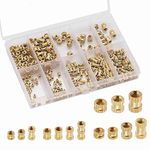 Litorange 360PCS M2 M2.5 M3 M4 Female Thread Knurled Nuts Brass Threaded Insert Embedment Nuts Assortment Kit,For Daily Repair 3D Printing Projects