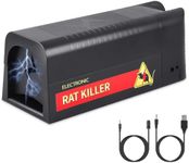 Electric Rat Trap That Kills Instantly | 2800V High Voltage Rechargeable Indoor Mouse Traps for Home, Kitchen & Garage | Professional Electronic Rodent Killer for Mice, Rats, Hamsters & Voles