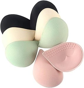 KOOAAICCHI Bra Pads Inserts 4 Pairs, Latex Bras Cups Inserts Removable for Women's Sports Cups Bra or Swimsuit Insert in Set (8 PCS) - M