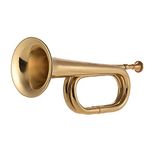 B Flat Bugle Call Trumpet Cavalry Horn Brass Instrument with Mouthpiece for School Band