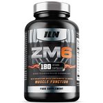 ZM6 - High Strength Zinc Magnesium Supplement - Zinc and Magnesium tablets for normal Muscle Function - Zinc Magnesium Booster - 180 Vegetarian Capsules