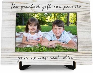 KFNER Sibling Picture Frame Gift, Wooden Photo Framed Gift for Sister Brother Family, New Sibling Gifts Favors, The Greatest Gift Our Parents Gave us Was Each Other Photo Frames -04