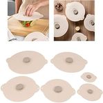 6 Pack Silicone Lids,Reusable Microwave Covers for Food Storage,Heat Resistant Silicone Lids, Silicone Bowl Lids Set Sealing Leakproof Silicone Suction Lids Pot Cover for Pots Pans Bowl