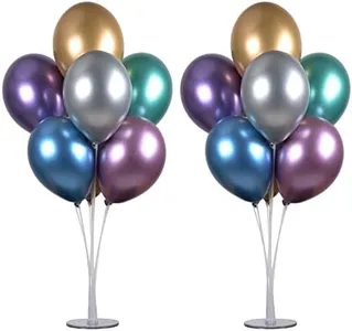 LANGXUN 2 Set 28" Height Table Balloon Stand Kit for Birthday Party Decorations and Wedding Decorations, Happy Birthday Balloons Decorations for Party and Christmas Balloon Decorations