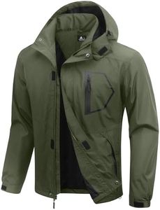 SWISSWELL Mens lined Rain Jacket Waterproof Windbreaker Breathable Raincoat