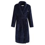 Ben Sherman Men's Robe Ben Sherman Men's Fleece Robe, Super Soft, Warm Cosy Dressing Gown Mens Robe, NAVY, M UK