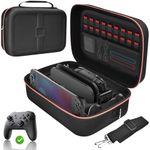 Gorixer Switch Case for Nintendo Switch 1or 2(2025) and OLED Models(2021),Portable Fully Protective Carrying Case,Stores 18 Game Cards for Console Pro Controller Accessory