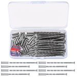 OIJOIYOI 80 Pcs M3 Door Handle Fixing Screws and Sleeves(40 Screws+40 Bolts), Nickel Plated Connecting ​ Bolts Sleeves Male to Female for Door Handle Cabinet Drawers, with Mini Screwdriver