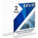 Acrylic Sign Holder 8.5 x 11 Inch V