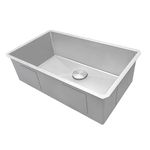 Ruvati RVH7300 Undermount 16 Gauge 30" Kitchen Sink Single Bowl, Stainless Steel, 30 x 18 x 10 Inch