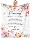 HSEFURNI Nanny Gifts - Nanny Birthday Gifts - Nanny Gifts from Grandchildren - Gifts for Nanny from Grandkids - Nanny Birthday Gift Throw Blanket 60" x 50"