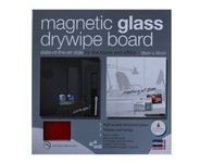 Cathedral 35x35cm Drywipe Magnetic Glass Board with Accessories - Red