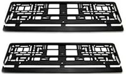 Pair of Black Number Plate Surrounds Holder Frame for all cars ABS Plastic - CAR/VAN/TRUCK/CARAVAN/REPLACEMENT