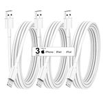 VNSMABIIT 3Pack Apple iPhone Charger Cable 2M,Apple Lightning to USB A Cable Lead 2 Meters,Fast Charging Apple Phone Long Cables for iPhone 14 Pro Max 13 12 11 SE2 Xs Max XR X 8 Plus 7 6 Plus 5s SE