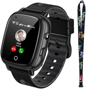 PIULAXIU 4G Smartwatch Kinder mit langanhaltendem Video-und Telefonanruf, SOS, GPS, wasserdichte Kids Smartwatch mit Echtzeit-Ortung und Schulmodus für Jungen Mädchen 5-14 Jahre Geschenk (Schwarz)