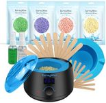 EarayWax Wax Warmer Kit for Hard Wax Beads Hair Removal At Home Waxing kit for Women and women Brazilian Facial Hair Body with 4 Formulas Hard Wax Beads