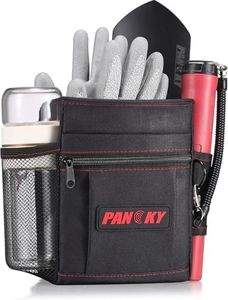 PANCKY Metal Detecting Finds Waist Pouch, Portable Multifunctional Bag, Finds Accessory Black