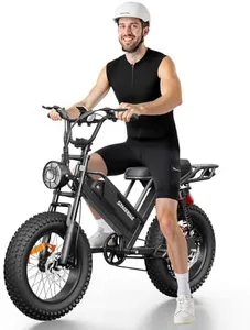 Spacewalk Electric Bike for Adult,20"x4"Fat Tires Ebike,Suitable for Riders 5'5"& Above,750W Motor,24.9mph,48V 15Ah Removable Battery,2X Front & 2X Rear Suspension (Black) (20" Black)