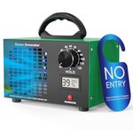 Ozone Generator - 120,000 mg/h Ozone Machine with 120 Min Timer, Temperature and Humidity Display, Suitable for 500㎡, Odor Eliminator Air Purifier for Car, Home, Pet, Smoke, Kitchen, Hotel, Green