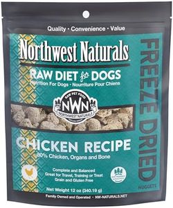 Northwest Naturals Freeze-Dried Chicken Dog Food - Bite-Sized Nuggets - Healthy, Limited-Ingredients, Human Grade Pet Food, All Natural - 12 Oz