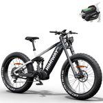 Himiway D7 Pro Electric Bicycles, 1000W Mid-Drive Motor & 48V 20Ah Battery, 80Mi/128Km Max Range, 4.8" Fat Tires & Double Shoulder Suspension Fork E-Bike for Adult, 25mph, 10-Speed(Gradient)