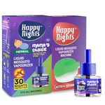 Happy Nights Mama's Choice Lemon-Eucalyptus Oil Based Mosquito Repellent Liquid Vaporizer with Machine | Portable & Long-Lasting | Herbal-Safe for Children (Pack of 1 +1 MACHINE) - FORMULATION 1X