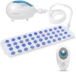 Portable Spa Bubble Bath Massager - Thermal Spa Waterproof Non-Slip Mat with Suction Cup Bottom, Motorized Air Pump & Adjustable Bubble Settings - Remote Control Included - Serenelife AZPHSPAMT22