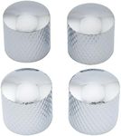 Musiclily Metric Metal Dome Knobs Volume Tone Control Knobs for Tele Electric Guitar or Precision Bass,Chrome (4 Pcs)