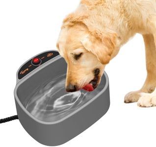 Toozey Heated Water Bowl for Dogs, 2 Adjustable Temperatures, Heated Dog Bowl, 180 cm Anti-Bite Cable, 2.5 L Thermostatic Heated Pet Bowl for Dogs/Cats/Chickens/Rabbits in Winter