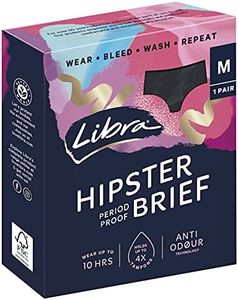 Libra Hipster Period Proof Brief - Reusable Underwear - Medium Black
