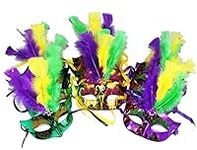 JOYIN Toy 12 Pack Mardi Gras Mask M