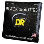 DR Strings BKE-10 BLACK BEAUTIES BLACK Colored Electric Guitar Strings: Medium 1046