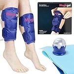 Shin Splint Relief: Hot & Cold Packs, Cryoball & Stretch Bands for Shin Splints | Hot & Cold Therapy for Leg Pain Relief | by Magic Gel