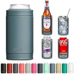 DUALIE 3 in 1 Insulated Can Cooler - Universal Size for 12 oz Cans, Slim Cans, and Bottles - 10+ Colors Available