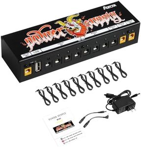 AZOR Guitar Pedal Power Supply, 10 DC Output Pedal Power Supply 100mA 300mA 500mA for 9V/12V/18V Effect Pedal