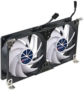 TITAN- 12V DC 120mm Double Rack Mount Cooling Fan for Caravan RV fridge Vent and Ventilation Grille -TTC-SC22 (90mm)