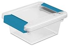 Sterilite Mini Clip Box with Clear Base and Lid - Blue