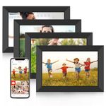 Frameo 10.1 Inch WiFi Digital Photo Frame, Built in 32GB Memory with HD 1280 * 800 IPS Touch Screen Display Digital Picture Frame, Auto Rotat, Easy Share Photos or Videos via Frameo APP (4 Pack)