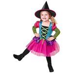 Widmann 11011653 Hexe Children's Witch Costume, Multicoloured, 158