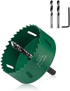 3.3 Inch/85mm Hole Saw with Arbor, Bi-Metal Hole Cutter Drill Bit for SoftWood/Fiberboard/Plastic/Plywood/PVC, 1 1/3 inch Cutting Depth