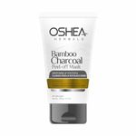 Oshea Herbals Bamboo Charcoal Peel Off Mask For All Skin Types | Anti Blackhead & Pore Minimizer, Enriched with Activated Charcoal & Licorice Extracts | Free from Paraben, Silicone & Mineral Oil 120g
