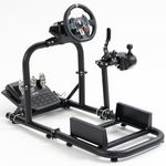 Marada Racing Simulator Cockpit Super Stable Racing Wheel Frame Adjustable Support for Logitech G25 G27 G29 G920 T500/FANTEC T3PA/TGT/Thrustmaster CSL dd/Wheel, Shifters,Seat and Pedals Not Include