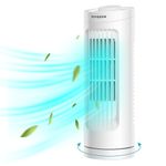 VIVOSUN 13'' Tower Fan, Bladeless Desk Fan with 3 Speeds and 70° Oscillation, Portable and Compact, Quiet Cooling Fan for Home and Office, White