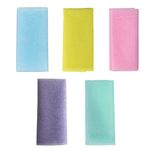 CAVLA 5 Pcs Shower Towel, Japanese Nylon Exfoliating Bath Towel, Beauty Skin Bath Wash Cloth, Korean Back Wash Bath Towel Skin Beauty Bath Towel Exfoliating Cloth Nylon Bath Towel for Men and Women