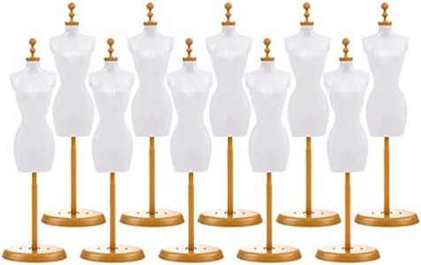 10Pcs Doll Clothes Form Dress Doll Stand Doll Display Holder Action Figure Stand Mannequin Model Stand Accessories for Doll Dresses Dollhouse